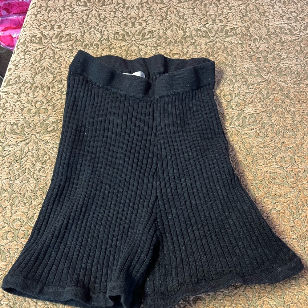 Free People Beach Zuma‎ Black Ribbed Knit Shorts Woman’s XS